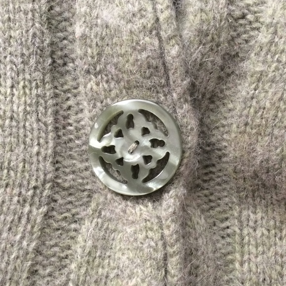 Fenn Wright Manson Olive Green Wool Cardigan Sz-L - Picture 5 of 6